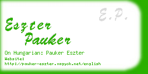 eszter pauker business card